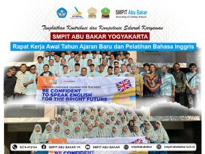 Read more about the article Tingkatkan Kontribusi dan Kompetensi: Seluruh Karyawan SMPIT Abu Bakar Yogyakarta Mengikuti Rapat Kerja Awal Tahun Ajaran Baru dan Pelatihan Bahasa Inggris