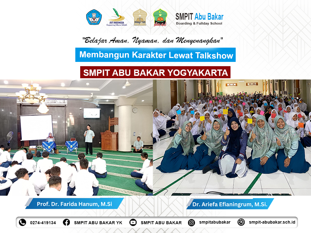 Read more about the article Jumat Karakter SMPIT Abu Bakar Yogyakarta: Membangun Karakter Lewat Talkshow “Belajar Aman, Nyaman, dan Menyenangkan”