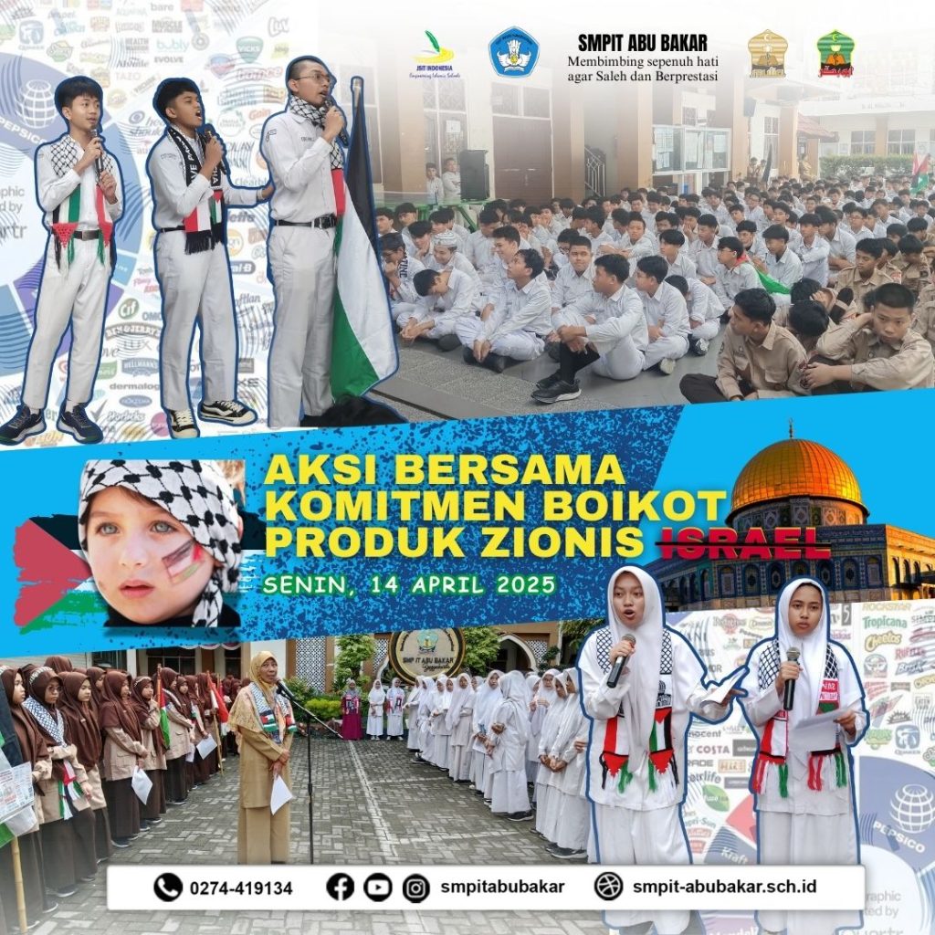 SMP IT Abu Bakar Yogyakarta Gelar Aksi Bersama Komitmen Boikot Produk Pro-Zionis Israel