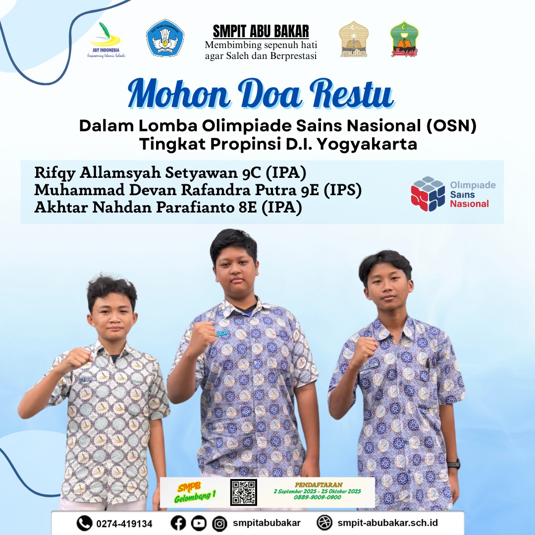 SMPIT ABU BAKAR YOGYAKARTA UKIR PRESTASI GEMILANG DI OSN KOTA YOGYAKARTA HINGGA BERHASIL LOLOS MENUJU TINGKAT PROVINSI!!